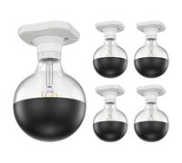 5x plafoniera/porta lampadine ELEKTRA in porcellana bianca 1x E27 max. 60W [EEK: F]