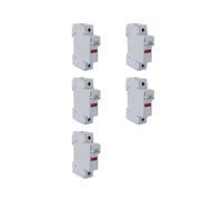 5X Portafusibile RT18-32X 1P AC 380V 32A 1 10x38mm Base per Montaggio su Guida DIN