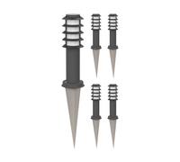 5x PORU luce di percorso / bitta per esterni IP44 griglia 39 cm antracite 1x E27