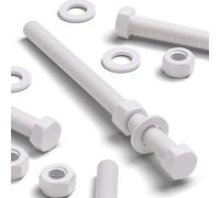 5x PP Viti a Testa Esagonale Bulloni e dadi, Bianchi M12x 170mm