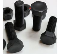 5x PP Viti a Testa Esagonale Bulloni e dadi, Nero M20x 60mm