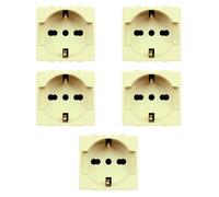 5x Presa schuko 16A bivalente, modulo bianco, Compatibile Con BTicino Magic, antenna, ethernet, TV, antenna, USB, schuko, Per Placche originali e compatibili