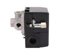 5X Pressure Control Air Compressor 140-175 Psi 4 Porte Heavy Duty 26 Amp Nero