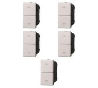5x Pulsante doppio saliscendi, tapparelle, avvolgibili, Moduli Bianchi, Compatibile Con BTicino Axolute, frutti, interruttori, pulsanti, deviatori, sensori, Per Placche originali e compatibili
