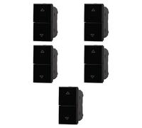 5x Pulsante doppio saliscendi, tapparelle, avvolgibili, Moduli neri, nero, Compatibile Con BTicino Axolute, frutti, interruttori, pulsanti, deviatori, sensori, Per Placche originali e compatibili