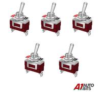 5X Pulsante Interruttore Acceso-Spento Standard 12 MM 15A 250V AC Spst Auto Dash