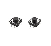 5X PULSANTI TATTILI NERI 12X12X4.3mm micro mini switch button miniatura