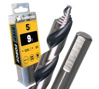5x Punta Elicoidale Step Force Ø9,0 mm - HSS-G DIN 338 per acciaio, acciaio da costruzione, alluminio, metalli colorati AMBOSS WERKZEUGE® Punta per lamiere, profili - Esagonale per trapano, trapano a