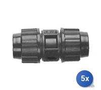 5x RACCORDO IN POLIPROPILENE PN 16 BIGIUNTO mm 40x40