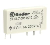 5X Relè: Elettromagnetico SPDT, 5VDC, 6A, 34.51.7.005.0010 Finder