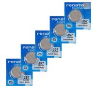5x Renata 357 SR44W Batterie Orologio Ossido D’Argento 1,55V LR44 A76