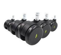 5x ROLO ESD 11mm/65mm Pavimenti duri - Rotelle per Sedia Nero