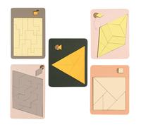 5x rompicapo geometrici, puzzle tangram per ragazzi e ragazze della scuola