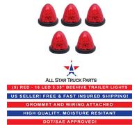 5x Rosso Alveare Lato Evidenziatore Svendita Luce Tenuta Rimorchio Camion 16-LED