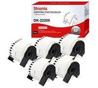 5x Rotoli di etichette Brother DK compatibili Sostituzione Brother DK-22205 Etichette continue per stampante di etichette Brother QL 810W QL 700 QL 1110NWB QL 820NWB QL 1100NWV QL 720NW QL 800 QL 1050