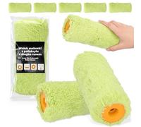 5x Rullo Di Vernice 18 cm Rullo Di Ricambio Lungo Pelo Vernice Lacca Mobili Pareti Ristrutturazione Accessori Robusto Antigoccia Antischizzi Interni Ed Esterni