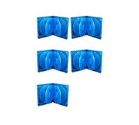 5X Scatola Porta CD Custodia per CD da 10 Pezzi Custodia per CD In Plastica A Doppia Faccia Custodia per CD per Auto Custodia per DVD Addensata, Blu