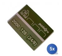 5x Scatole Punti 128 Per Fissatrici Ufficio Primula 12 Conf Pz 2000