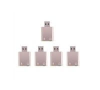 5X Scheda audio USB 7.1 esterna a jack da 3,5 mm Adattatore per cuffie Microfono audio stereo per computer portatile Pc