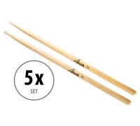 5x Set da Bacchette Batteria Percussioni 7A Legno Acero Drum Sticks Punte Nylon