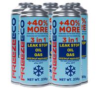5x set gas climatizzatore auto R1234yf FreezeEco 3 in 1 refrigerante 235 g