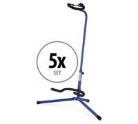 5x Set Supporto Stand Chitarra Basso Elettrica Acustica Terra Imbottito Blu