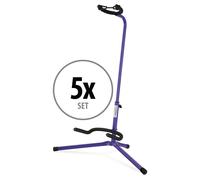 5x Set Supporto Stand Chitarra Basso Elettrica Acustica Terra Imbottito Lilà