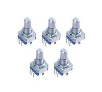 5X Sull'Interfaccia Albero 20 Punti Snap E Encoder Rotativo 360 Centigrado Pulsante Blu + Argento