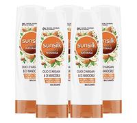 5x Sunsilk Ricarica Naturale Balsamo Fortificante con Olio d'Argan e di Mandorle per Capelli Fragili e Sciupati - 5 Flaconi da 200 ml