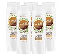 5x Sunsilk Shampoo Ricarica Naturale Nutriente con Cocco e Aloe Vera per Capelli Secchi e Sfibrati - 5 Flaconi da 250 ml
