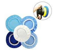 5x Tampone Lucidatura Orbitale Auto In Microfibra Per Cera Smalto 7-8inch