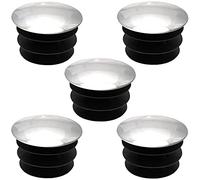5x Tappi tondi alettati puntali plastica copriforo cromo mobilia piede tubi, 18mm