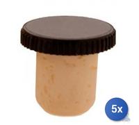 5x TAPPO IN SUGHERO TESTA PLASTICA CONF PZ 6 mm 19