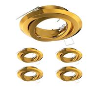 5x telaio di montaggio a soffitto FABI rotondo girevole oro lucido