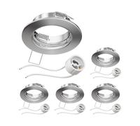 5x telaio di montaggio a soffitto FERE rotondo in acciaio inox opaco