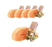 5x Tensione Con Cricchetto 1-tlg 4m 800kg 25mm Tüv/GS Orange Intemperie Robusto