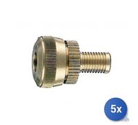 5x Testina In Ottone Per Pistola Gonfiaggio