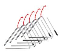 5x Triangolo Strumento Musicale 15cm Battitore Percussione Metallo Bambino Set