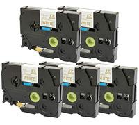 5x TZe-R234 12mm x 4m Oro su Bianco Nastro in Tessuto compatibile per Brother P-Touch PT-1000 1010 3600 9600 D200 D210/VP D450/VP D600VP E100 E300VP E550WVP H101C H101GB H105 H110 H200 H300 P700 P750W