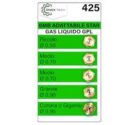 5x Ugelli Gas GPL 6MB per Fornello e Cucine a Gas per Star - ONIX TECH