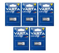 5x VARTA CR123A Batterie Al Litio 3V 1430mAh DL123A Per Sensore Allarme