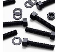 5x Viti a Testa Esagonale Nylon Nero, M20x 100mm