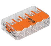 5x Wago Morsetto 221-415 32A 450V Terminale di collegamento 5-polo Con leva