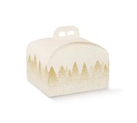 5X WHITE FOREST 24.5x24.5x13 cm Scatola porta Panettone con manico 1BYB