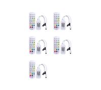 5X WS2812B Controller per Striscia LED Indirizzabile 5050 RGB LED Tape 24Key Remote Controller Music