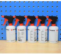 5x Würth 500ml Bottiglia a Spruzzo Non Riempito Spruzzino Manuale Vaporizzatore