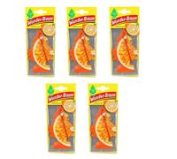 5x Wunderbaum Arancione Succo Albero Fragranza Auto Deodoranti Specchio Stanza