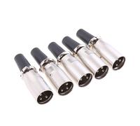 5X XLR 3 Pin Maschio MIC Jack Plug Audio Connettore Del Cavo Del Microfono