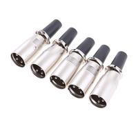 5X XLR 3 Pin Maschio MIC Jack Plug Audio Connettore Del Cavo Del Microfono