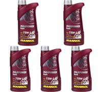 15x1 Litro Originale MANNOL Trasmissione Maxpower 4x4 75W-140 Api Gl 5 Ls Gear